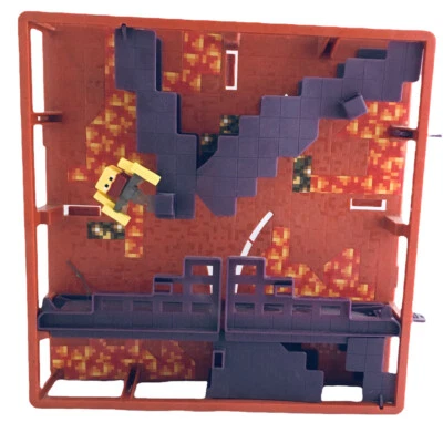 Hot Wheels Minecraft Track Blocks Nether Fortress Play Set DXC88 Retired EUC - Image 1 of 3
