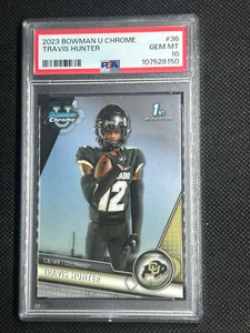 TRAVIS HUNTER 2023 Bowman Chrome University U 1st Prospects PSA 10 Gem Mint #36 - Picture 1 of 2