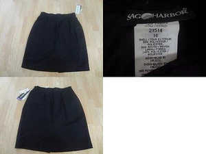 Women's Sag Harbor Sz 16 NWT Black Skirt - Picture 1 of 1