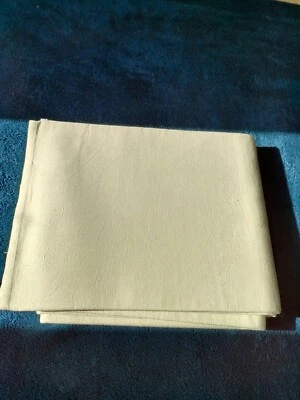 Ancien drap plat en métis toile tissus  Fleur Bleue drap 10 ref 919 - Photo 1/4