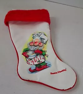 Vintage Christmas Santa Claus Chibby Stocking Rennoc - Picture 1 of 8