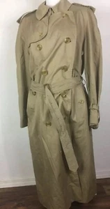 Vintage Burberry Herren Größe 42" langer klassischer Trenchcoat Nova Check Print Futter  - Bild 1 von 12