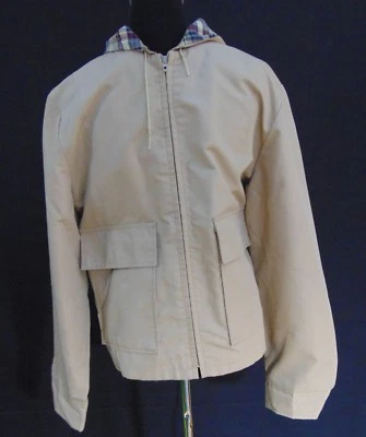 Sears Best Men's Vintage Camel 4-Pocket Hooded Straight Fit Raincoat Size XLTall - Image 1 of 4