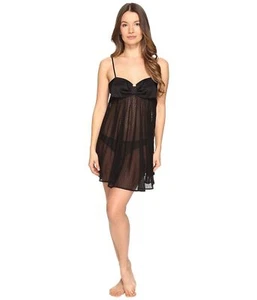 Kate Spade New York Women's Babydoll & Panty Set, Black, M - Picture 1 of 2