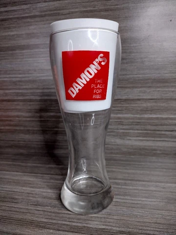RARE VINTAGE 1992 Classic Damons Ribs Pint Beer Glass Cover