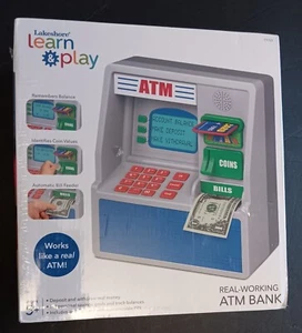 ATM PIGGY BANK W/ PIN CARD CHILD'S ELECTRONIC by Lakeshore - Picture 1 of 5