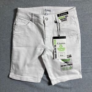 d.jeans Twill High Waist Bermuda Shorts Women's Size 6 White NEW $30 Retail NWT