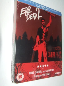 The Evil Dead 2 BLU RAY NEW & SEALED Steelbook Bruce Campbell - Picture 1 of 2