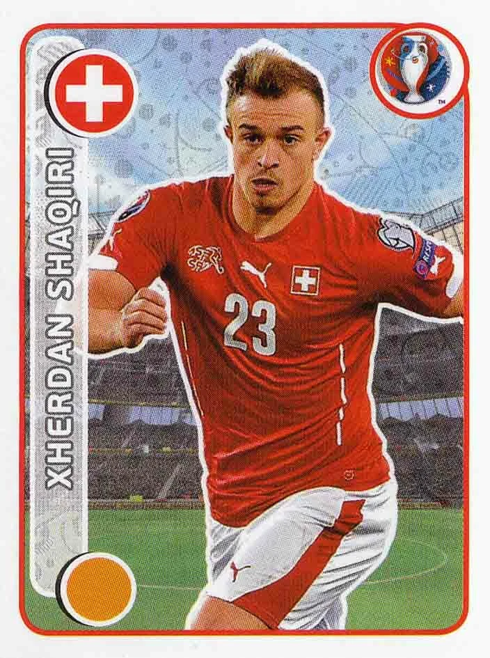 PANINI FUßBALL UEFA EM EURO 2016 FRANCE/FRANKREICH Panini Sticker Fußball EM Euro 2016 Nr. 95 Xherdan Shaqiri Switzerland Bild NEU