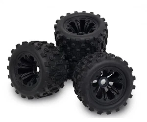 CARSON 1:8 Reifen Räder Set (4) schwarz King of Dirt - Bild 1 von 1