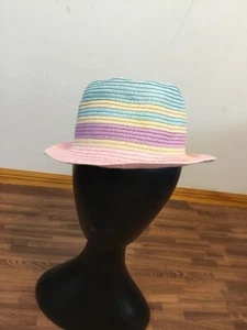 Multicolor Sun Summer Braided Hat Fedora Paper Blend - Picture 1 of 9