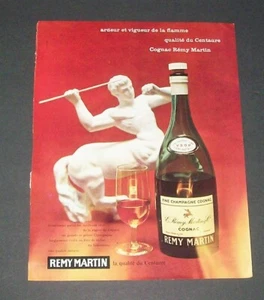 Anuncio impreso francés vintage 1961 REMY MARTIN champán coñac centauro escultura - Imagen 1 de 1