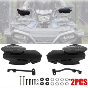 Black Hand Guard & Bracket Kit Assy P85 Fit 2013-2024 Polaris Sportsman 800 1000 - Picture 1 of 9