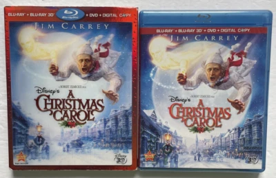 Disney's A Christmas Carol  (Blu-Ray 3D DVD Digital Set ) NEW Lenticular Cover - Image 1 of 4