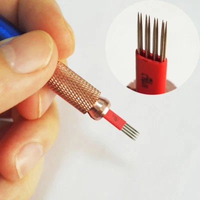 Microblading 4 File 3R Aghi Trucco Permanente Manuale Nebbia Sopracciglia Tatuaggio Lame - Immagine 1 di 4