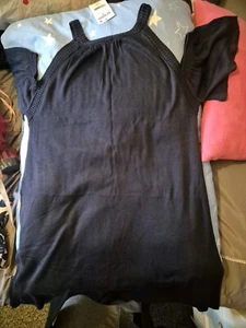 NEXT Cold Shoulder Navy Blue Dress. Size 18. Brand new with tags. - Picture 1 of 5