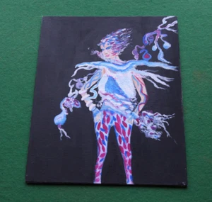 Fantasy Art Colourful ELF or SPRITE - Acrylic Painting 12x10" - Picture 1 of 5