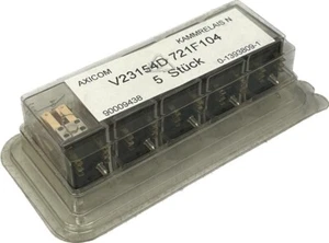 5 relè a pettine Axicom N V23154D 721F104, 2 commutatori 5 A/250 V DC/250V AC - Foto 1 di 2