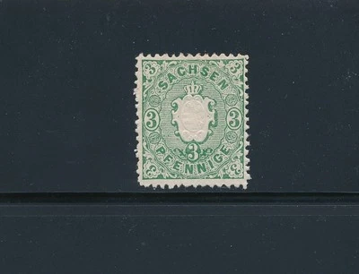 Saxony (Germany) #15a (1863) 'ARMS' ISSUE'; **CLEAN EMBOSSING**; MH; CV $95 - Image 1 of 2