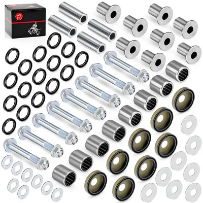 Front Upper + Lower A-Arm Bushing Seal Bolt Kit For Arctic Cat 400 DVX 2004-2008 - Image 1 of 4