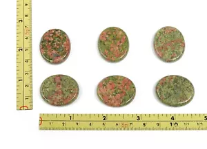 Oval Both Side Flatback Unakite 10x12mm to 20x25mm Natural Wholesale Gemstone - Imagen 1 de 6