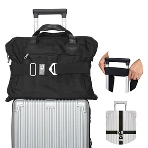 Luggage Straps, Elastic Travel Suitcase Belt Over Handle for Add a Bag Bungees - Picture 1 of 7