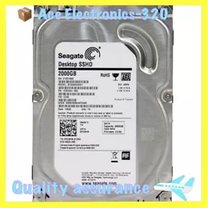 ST2000DX001 Seagate 2TB 8GB 64GB SATA III 3.5" Desktop SSHD Hybrid Hard Drive - Picture 1 of 4