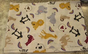 35" long x 44" Wide Quilt Fabric Spring Industries Animal Print Lion Penguin - Picture 1 of 6