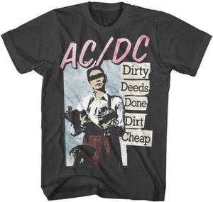ACDC Dirty Deeds Done Dirt Cheap Men's T Shirt Official Heavy Metal Band Merch - Picture 1 of 5
