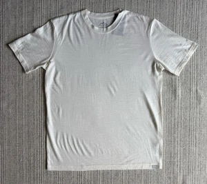 Merino.Tech 165 Lightweight Mens Medium Off White Superfine Merino Wool T Shirt - Picture 1 of 19