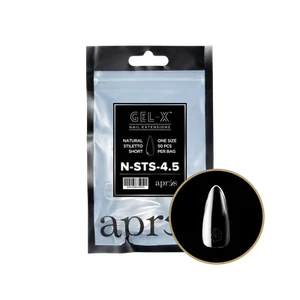 Apres Gel-X Refill Tips Natural Stiletto Short - Size 4.5, 50 pcs. - Picture 1 of 1