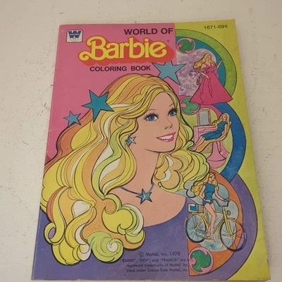 1978 World Of Barbie Coloring Book Ken and Francie Whitman Vintage Used - Image 1 of 4
