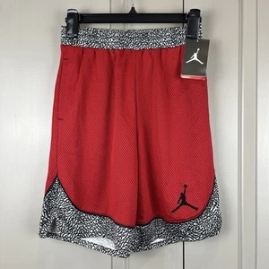 New Nike Air Jordan Basketball Shorts Boys Kids Large Red Black Gray Elephant - Picture 1 of 7