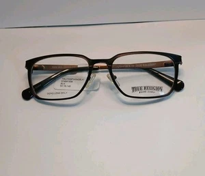 Monturas de gafas True Religion T006 FW540 54/18/145 negras borde completo metal - Imagen 1 de 8