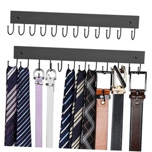 Belt Hanger Wall Mounted, Wooden Belt Organizer 2 Pack Max 24 Storage - Picture 1 of 7