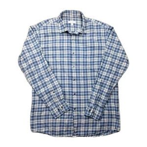 Nueva Camisa Peter Millar Para Hombres Grande Océano Azul Corona Cuadros North Bay Franela Luz - Imagen 1 de 16