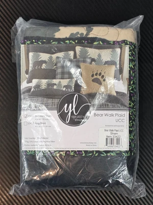 Donna Sharp Your Lifestyle Standard 20X26" Bear Walk Plaid Sham #33422 - Image 1 of 4