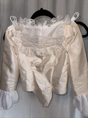 Vintage Victorian Ivory Satin Blouse Lovely! - Image 1 of 4