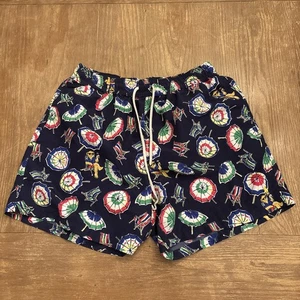 Costume da bagno Polo Ralph Lauren Polo Bear uomo XL blu ombrelli foderati in rete usato in ottime condizioni - Foto 1 di 7
