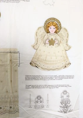 Vintage Christmas Angel Tree Topper Fabric Panel Sewing Craft Kit Cranston - Image 1 of 4