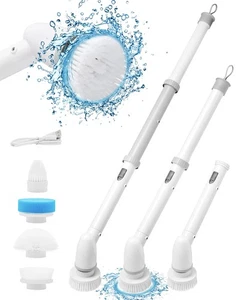 Electric Spin Scrubber, Bathroom Scrubber, Cordless Shower Scrubber with 4 Re... - Bild 1 von 7