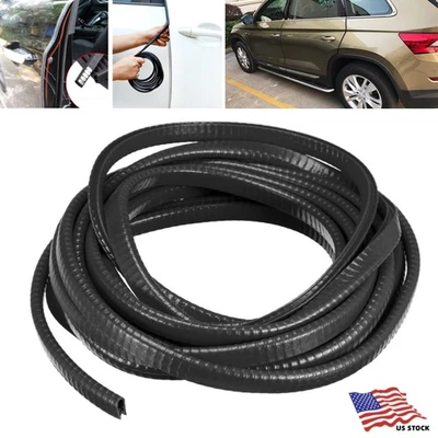 Borde de sello de goma de canal U negro 5M para protector de ventana de puerta de automóvil EE. UU. Foto 1 de 4