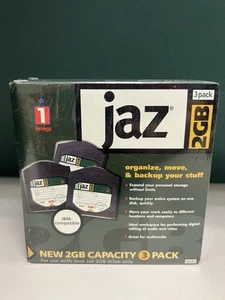 New 3 Pack iomega Jaz 2 GB Disks 10597 IBM Compatible Vintage 1997 - Bild 1 von 6