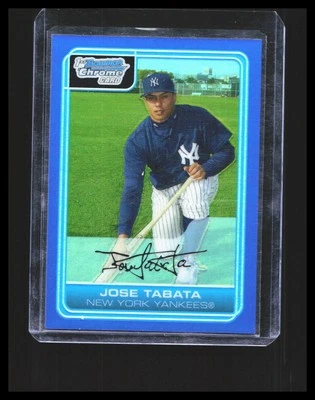 2006 Jose Tabata Auto Bowman Chrome Blue Refractor #BC125 New York Yankees - Image 1 of 3