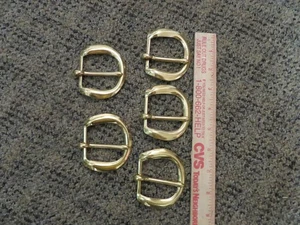 Lot of 5 Solid "Brass" Belt Buckles - New - Picture 1 of 4