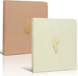 Aesthetic 3 Ring Binder Set of 2 - Sturdy 1 Inch Binder Fits Letter Sized Paper - Picture 1 of 12