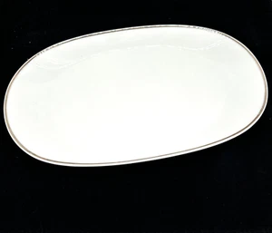 Vintage Rosenthal Silver Trimmed White Large Serving Platter 15” - Picture 1 of 8