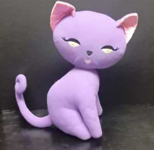 Rare Retro Mid Century Modern Vibe Purple Plush Kitty Cat 15" - Picture 1 of 13