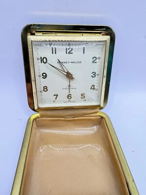 Vintage Working Phinney-Walker Eight Days Seven Jewels Travel Clock (029) - Image 1 of 4