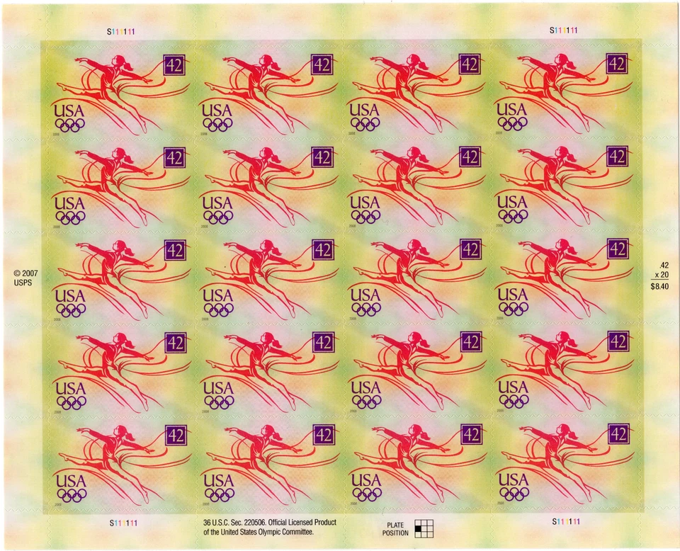 Scott #4334 China Beijing Gymnastics Olympics Sheet of 20 Stamps - MNH - Image 1 of 1